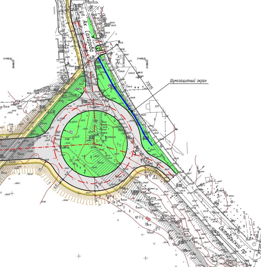 Шумовая завеса На новом автомобильном кольце поставят экран СХЕМА