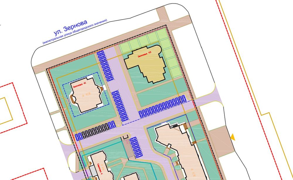 Семь этажей, девяносто парковок Показан проект здания на месте старой наркологии