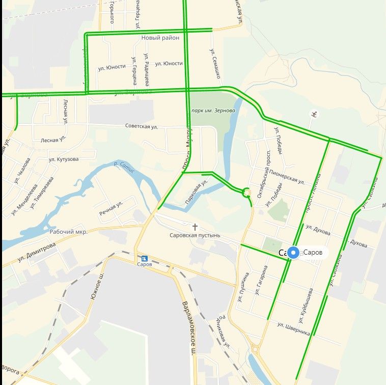Следующая остановка - интерактивная Яндекс.Карты покажут движение автобусов по Сарову